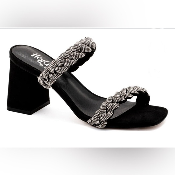 Corkys Shoes - Black Braided Strap Women's Sandals